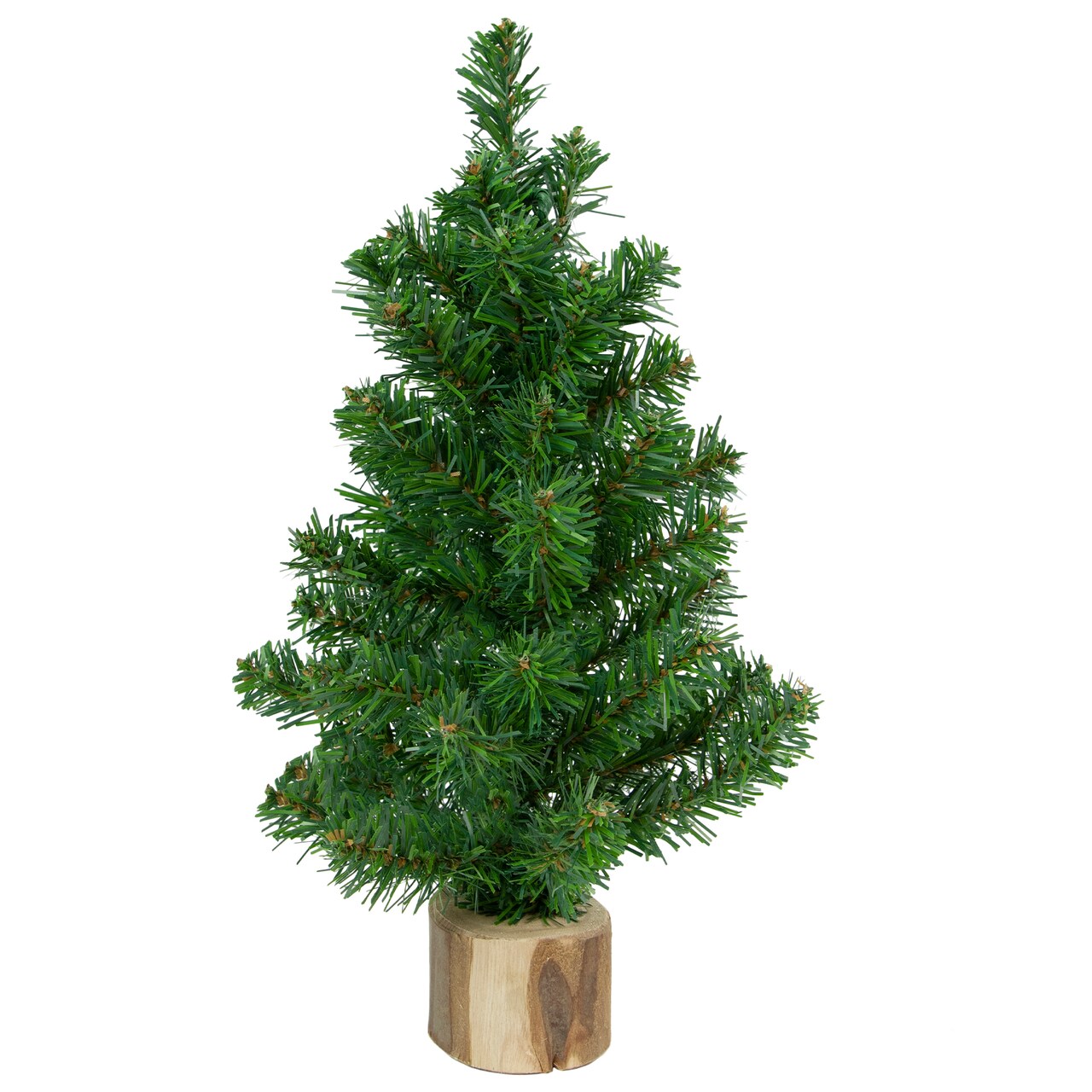 Northlight Alpine Slim Artificial Christmas Tree with Wood Base - 12.25" - Unlit